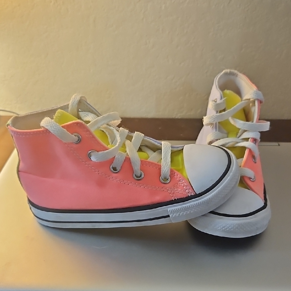Converse Pink and Purple High-Top Sneakers